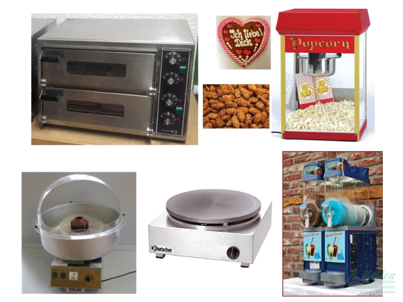 Flammkuchenofen, Crêpesplatte & Popcornmaschine